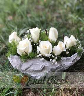 Kayıkta Beyaz Güller